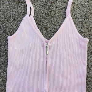pink zipper top